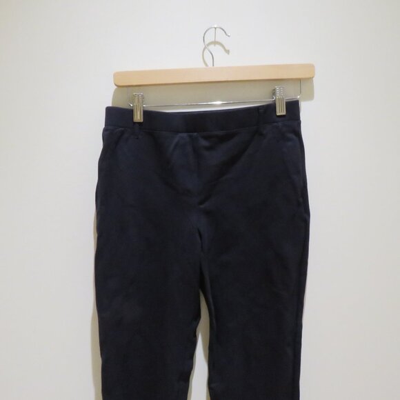QUINCE Ultra-Stretch Ponte Straight Leg Pants in Navy Blue Office Minimalist M - Picture 5 of 15